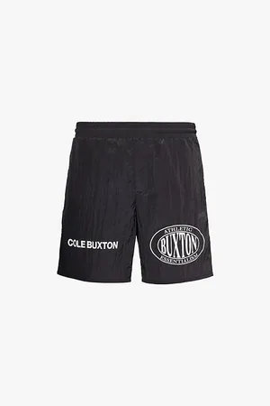 Cole Buxton Double Logo Tech Drawstring Waistband Straight-leg Regular-fit Shell Shorts