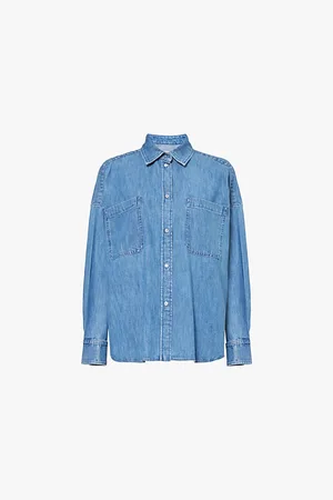 Max Mara Landa Brand-embroidery Denim Shirt