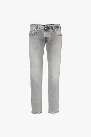 Replay Anbass Hyperflex Whiskering Slim-leg Regular-fit Stretch-denim Jeans