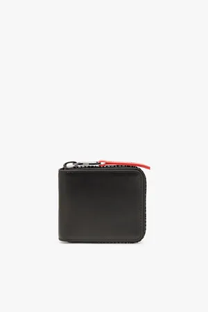 Diesel Bi-fold Applique-lettering Leather Wallet