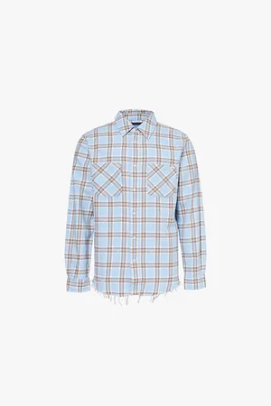 AMIRI Shotgun Distressed Regular-fit Cotton Flannel Shirt