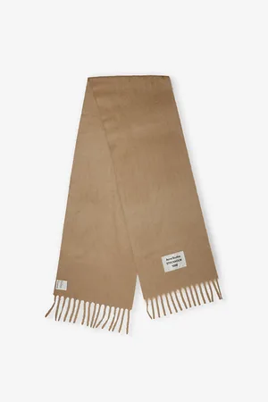 Acne Studios Fringe Logo-patch Alpaca-blend Scarf