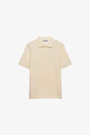 Prada Logo-appliqué Short-sleeve Cotton-piqué Polo Shirt