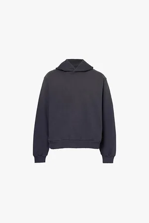 Acne Studios Logo Distressed Relaxed-fit Cotton-blend Hoody