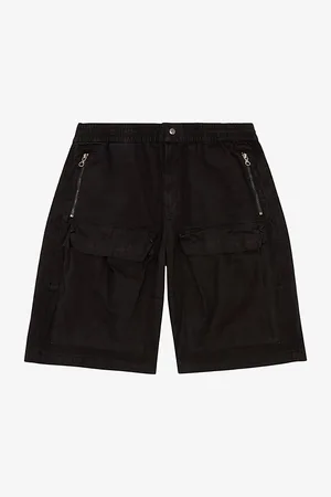 Diesel P-beeck Elasticated-waist Relaxed-fit Cotton Shorts