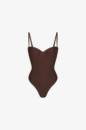 SKIMS Scoop-neck Underwired Stretch-woven Body