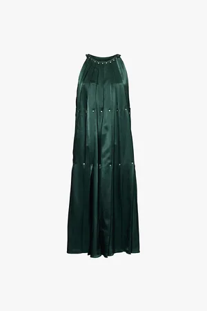 Burberry Pleated Relaxed-fit Woven Midi Dress