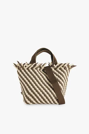 Naghedi Havana Small Woven Tote Bag