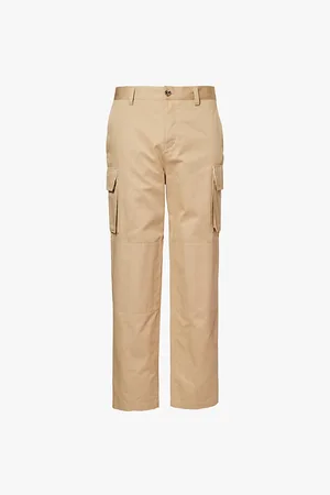 Loewe Flap-pocket Straight-leg Regular-fit Cotton Trousers