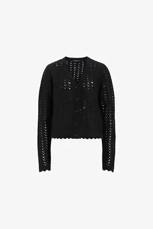 AllSaints Vivian Open-weave Stretch-knit Cardigan