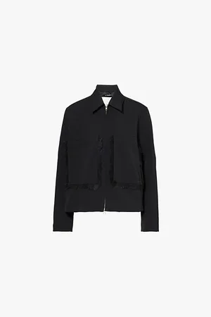 SONG FOR THE MUTE Fringe-detail Patch-pocket Woven Jacket