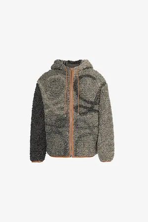 Loewe Fleece-texture Hood Relaxed-fit Woven-blend Jacket