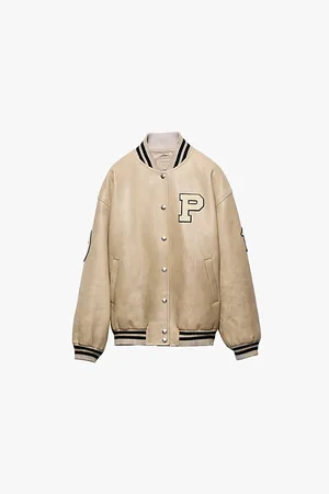 Prada Patch-motif Relaxed-fit Leather Bomber Jacket