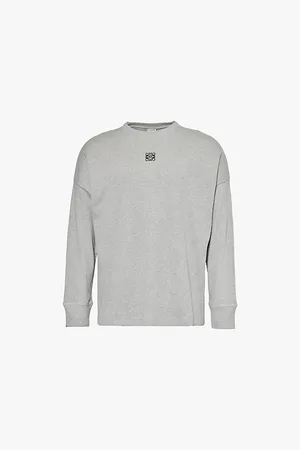 Loewe Monogram-embroidery Crew-neck Relaxed-fit Cotton-jersey T-shirt