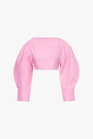 Jacquemus Le Haut Casaco Cropped Wool and Silk Top