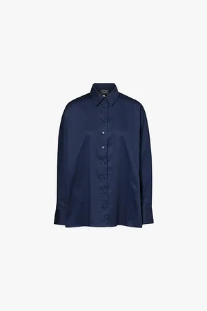 Reformation X Laura Harrier Collins Long-sleeves Stretch-organic-cotton Shirt