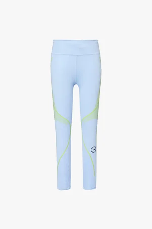 adidas Brand-print High-rise Brand-logo Stretch-woven Leggings
