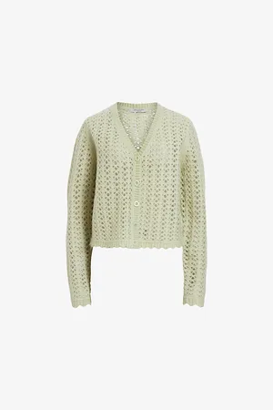AllSaints Vivian Open-weave Stretch-knit Cardigan