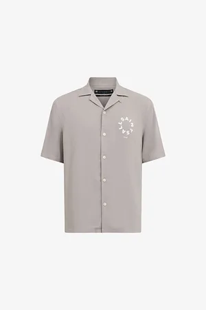 AllSaints Tierra Logo-print Relaxed-fit Woven Shirt