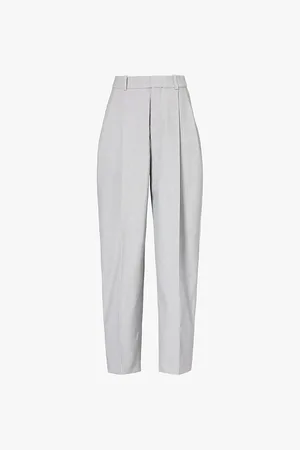 Jacquemus Le Pantalon Curzio Pleated Wide-leg High-rise Stretch-woven Blend Trousers
