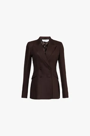 GABRIELA HEARST Stephanie Peak-lapels Slim-fit Silk Blazer