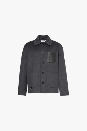 Loewe Workwear Patch-pockets Relaxed-fit Wool and Cashmere Jacket