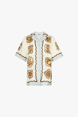 ALÉMAIS Relic Graphic-print Linen Shirt