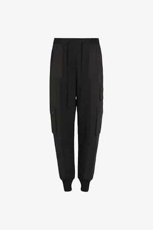 AllSaints Venus Elasticated-waist High-rise Recycled-polyester Trousers