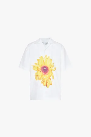 J.W.Anderson Sunflower-graphic Short-sleeve Regular-fit Cotton Shirt