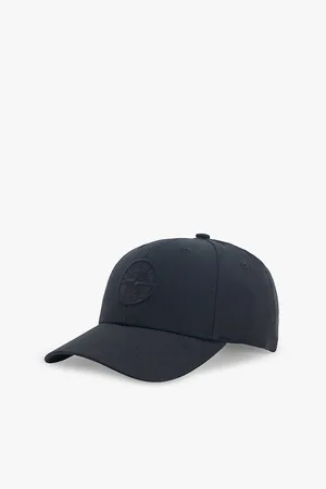 Stone Island Curved Peak Embroidered Branding Cotton Cap