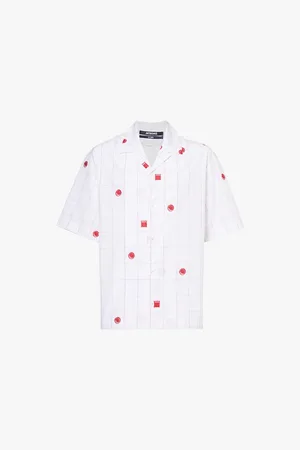 Jacquemus La Chemise Brand-pattern Cotton-poplin Shirt