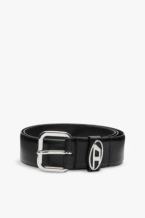 Diesel B-1dr Oval Logo-buckle Leather Belt