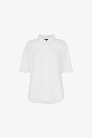 Whistles Mia Short-sleeve Cotton Shirt