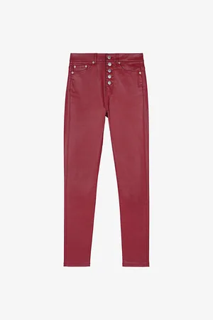 The Kooples Skinny-leg High-rise Faux-leather Trousers