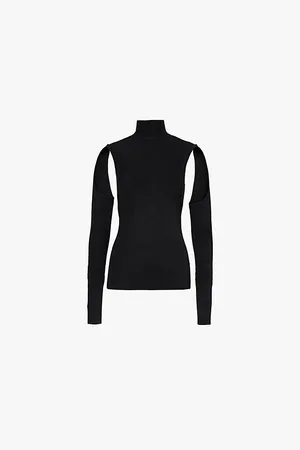 Helmut Lang Air High-neck Ribbed Knitted Jumper