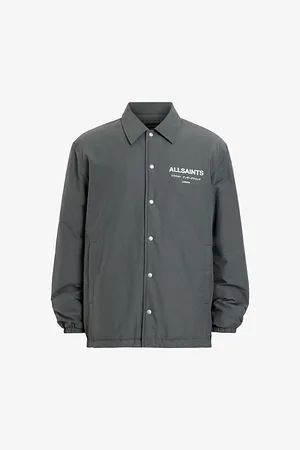 AllSaints Underground Brand-print Organic Cotton-blend Coach Jacket