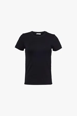 Saks Potts Uma Scallop-trim Organic-cotton T-shirt