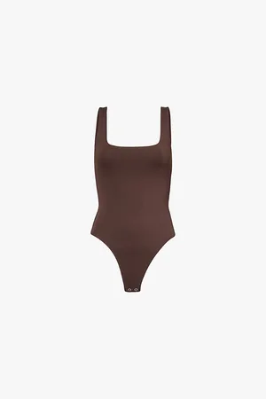 GOOD AMERICAN Scuba Modern Square-neck Stretch-woven Bodysuit