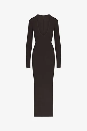 SKIMS Soft Lounge Round-neck Stretch-woven Maxi Dress