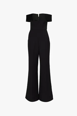Roland Mouret Wide-leg Off-shoulder Crepe Jumpsuit