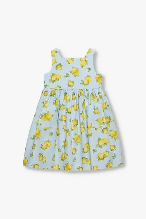 FrenchTrotters Adelina Lemon-print Cross-back Cotton Dress 12 Months-11 Years