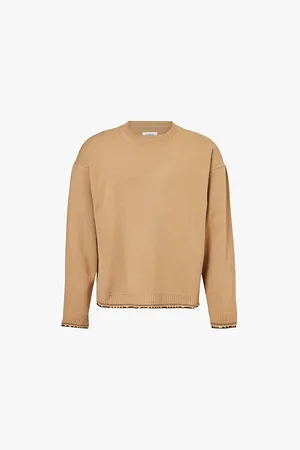 Diomene Trimmed Knitted Regular-fit Cashmere and Wool-blend Jumper