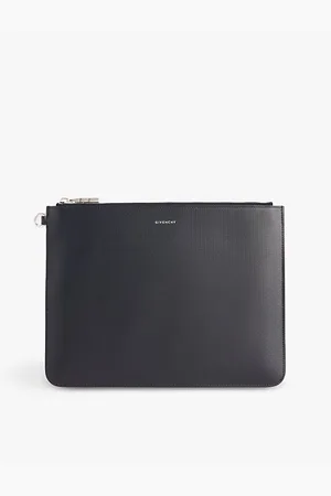 Givenchy Zipped Large Leather Pouch Bag