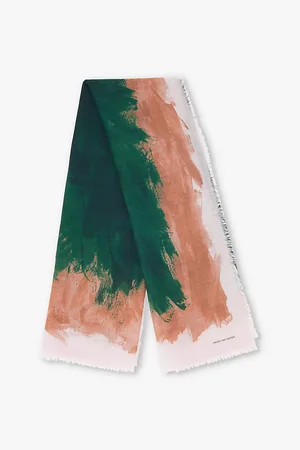 DRIES VAN NOTEN Femi Hand-painted Wool Scarf