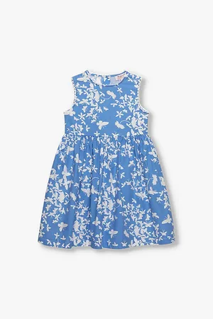 FrenchTrotters Adelina Butterfly-print Ric-rac Cotton Dress 12 Months-11 Years