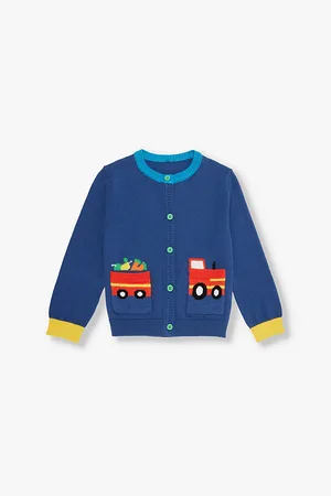 Stella McCartney Tractor-graphic Cotton-blend Knitted Cardigan 3-36 Months