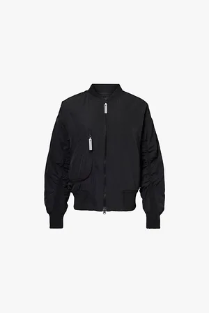 adidas Brand-print Loose-fit Woven Recycled-polyester Jacket