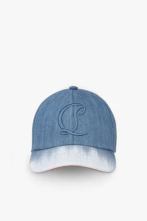 Christian Louboutin Mooncrest Logo-embroidered Denim Cap