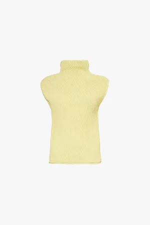 Serafini High-neck Ribbed Knitted Gilet