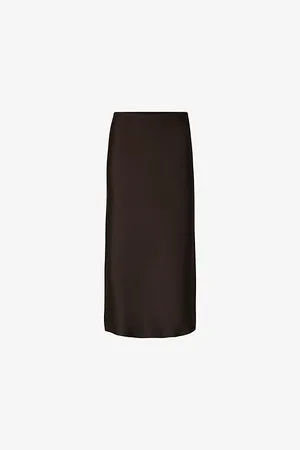 Soeur Fever Regular-fit High-rise Satin Midi Skirt